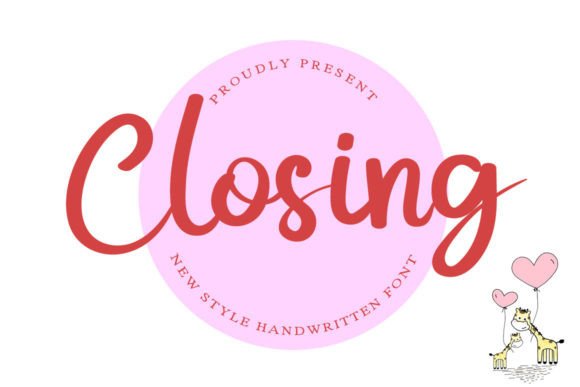 Closing: A Fresh Script Font for Editorial Design
