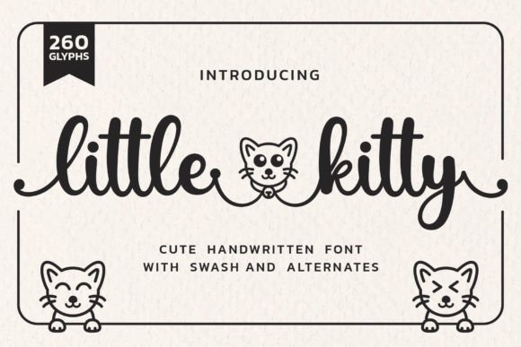 Little Kitty: A Cute Handwritten Font for Your Brand