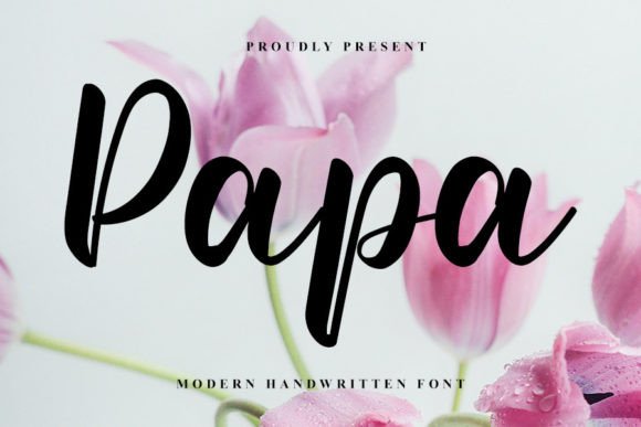 Papa: A Handwritten Font with Editorial Elegance